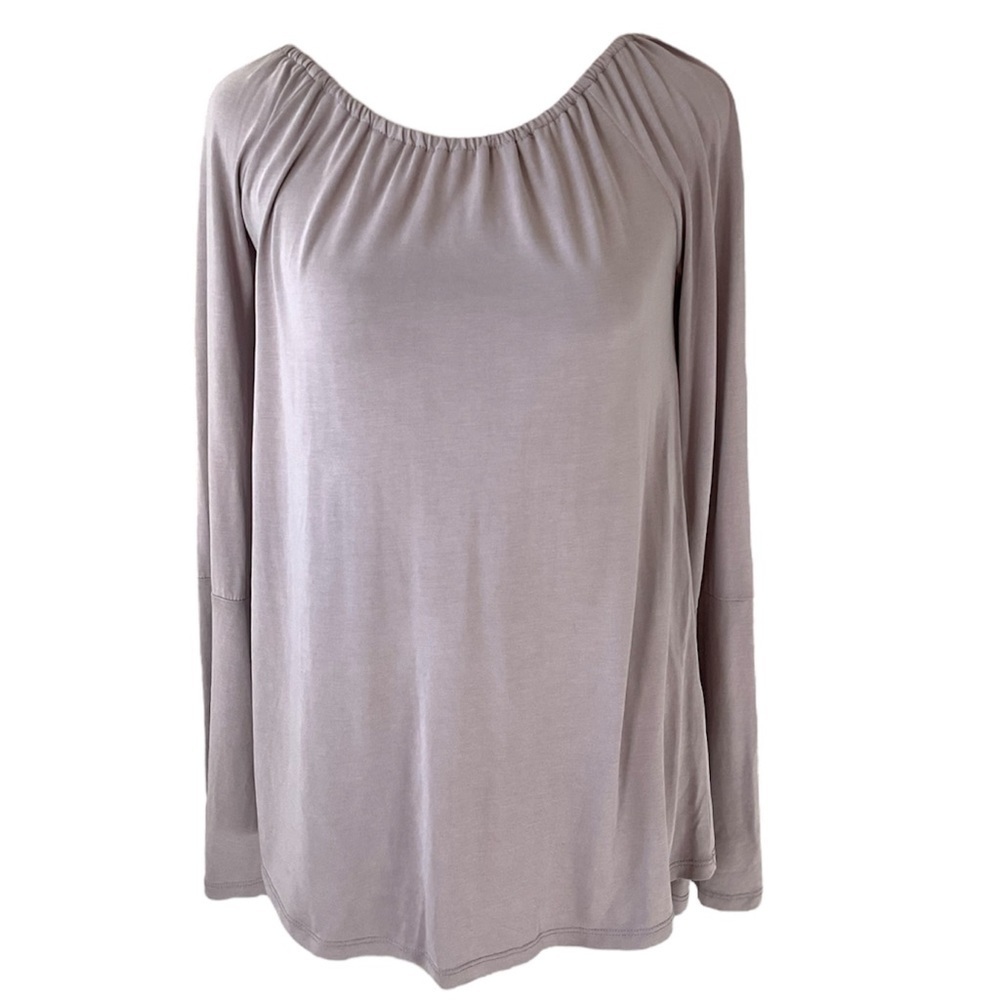 Crosby Grey Purple Bell Sleeve Long Sleeve Top Size XS